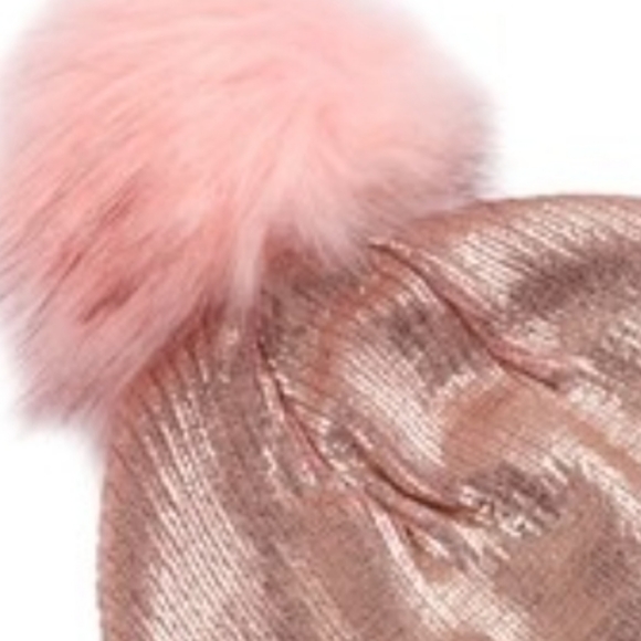 ELIZA Metallic Hat Beanie - Pink - Picture 8 of 8